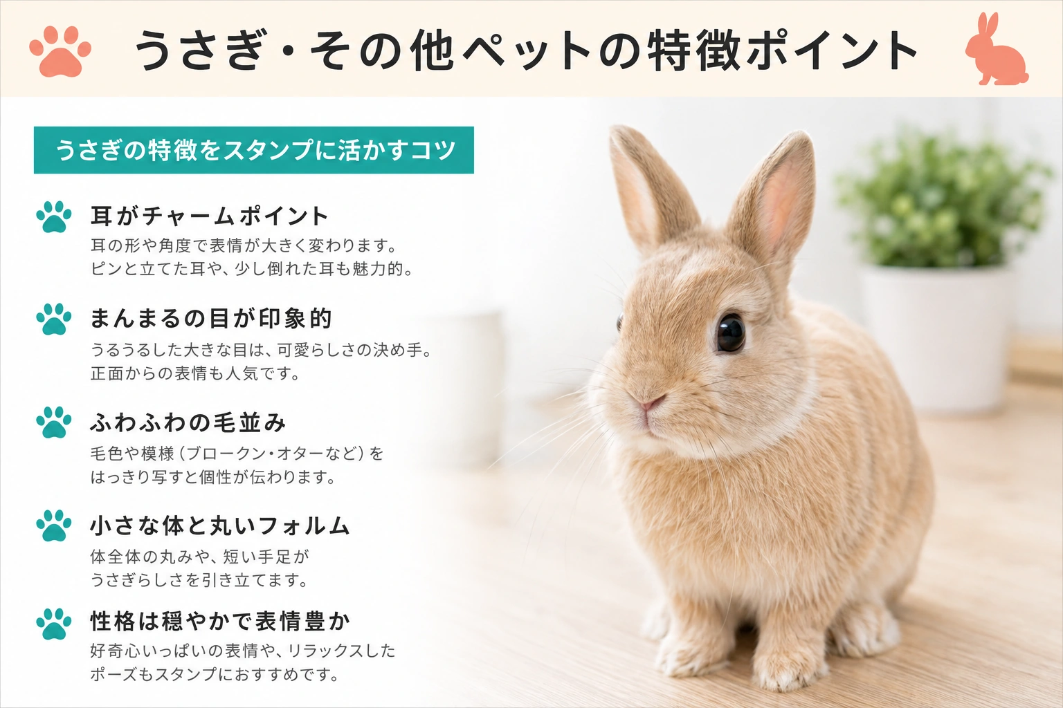うさぎなど犬猫以外のペットで確認したい特徴
