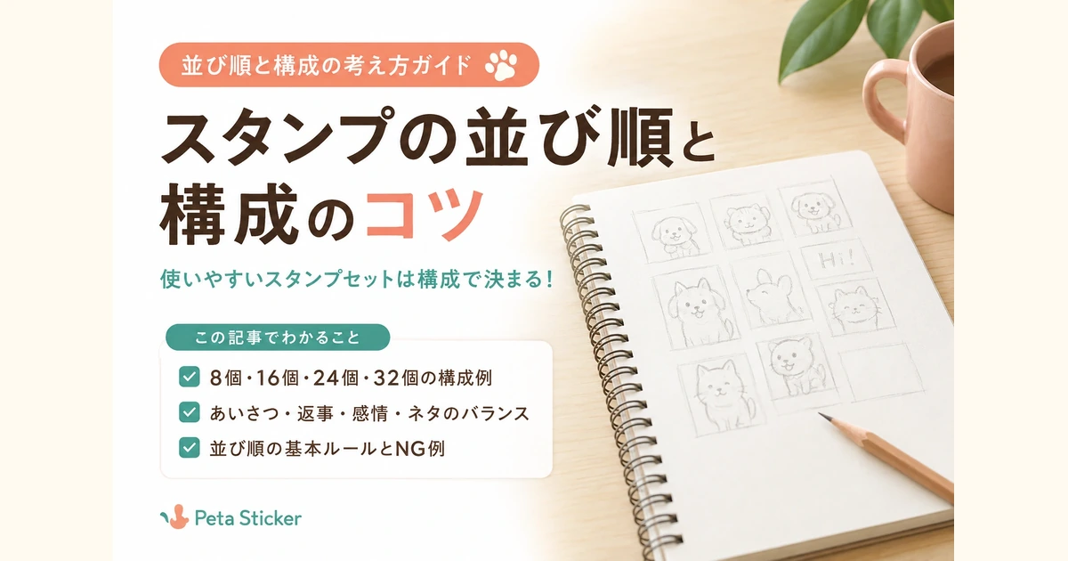 LINEスタンプの並び順と構成の記事画像